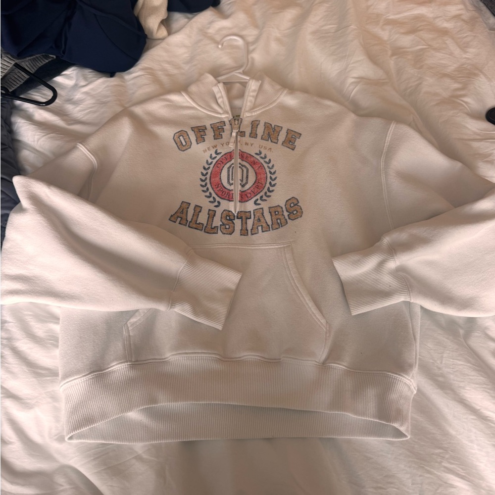 White Offline Allstars Quarter Zip Up